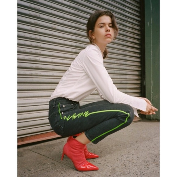 rag & bone Denim - Rag & Bone Stone Kuro Black High Waisted Jeans 31